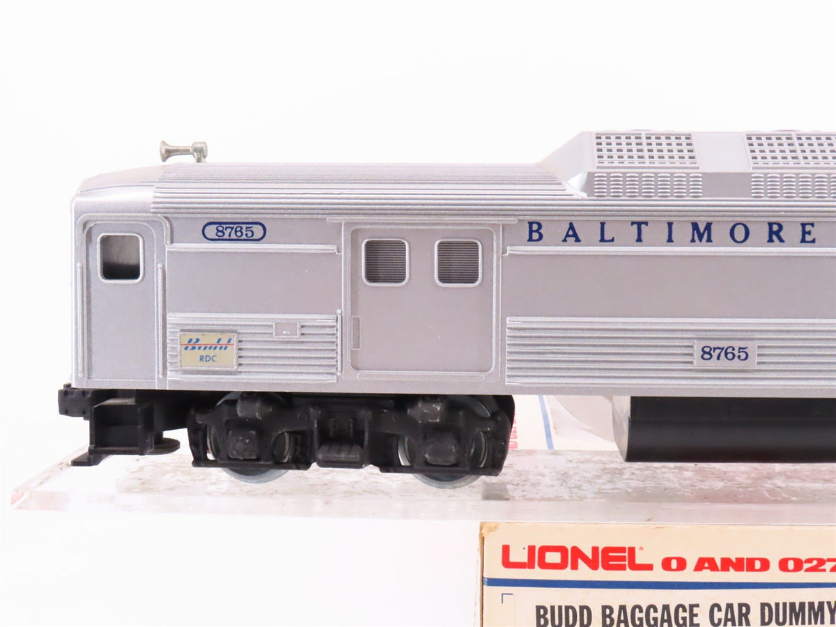 O 3-Rail Lionel 6-8765 B&amp;O Railway Budd RDC Baggage/Mail Car #8765 Unpowered