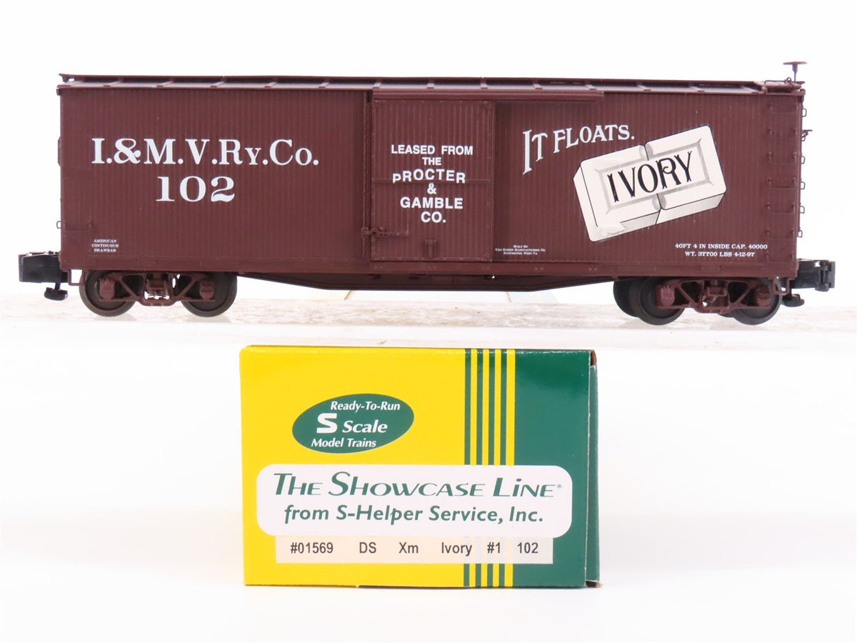 S Scale S-Helper Service Showcase Line 01569 I&amp;MVRyCo Ivory Box Car #102