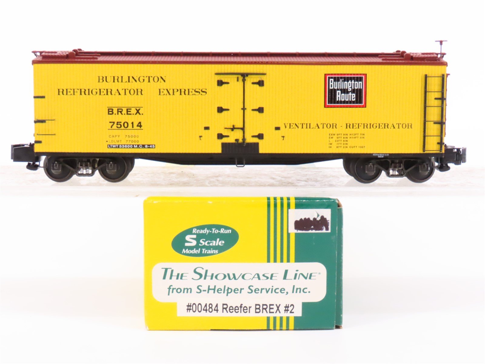 S Scale S-Helper Service Showcase Line 00484 BREX Burlington Route Reefer #75014