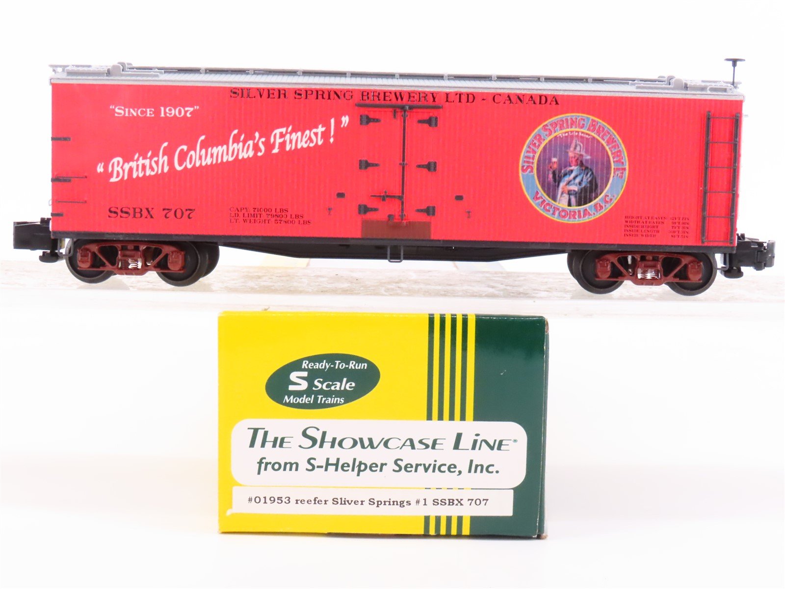 S Scale S-Helper Service Showcase Line 01953 SSBX Silver Springs Reefer #707