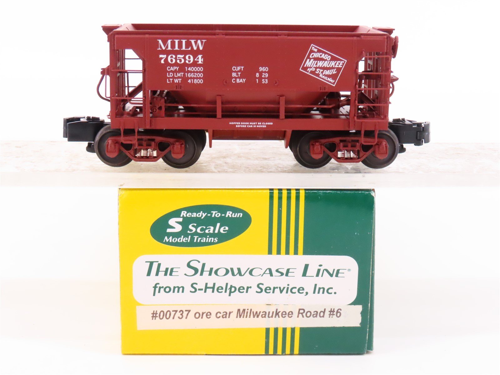 S Scale S-Helper Service Showcase Line 00737 MILW Milwaukee Road Ore Car #76594