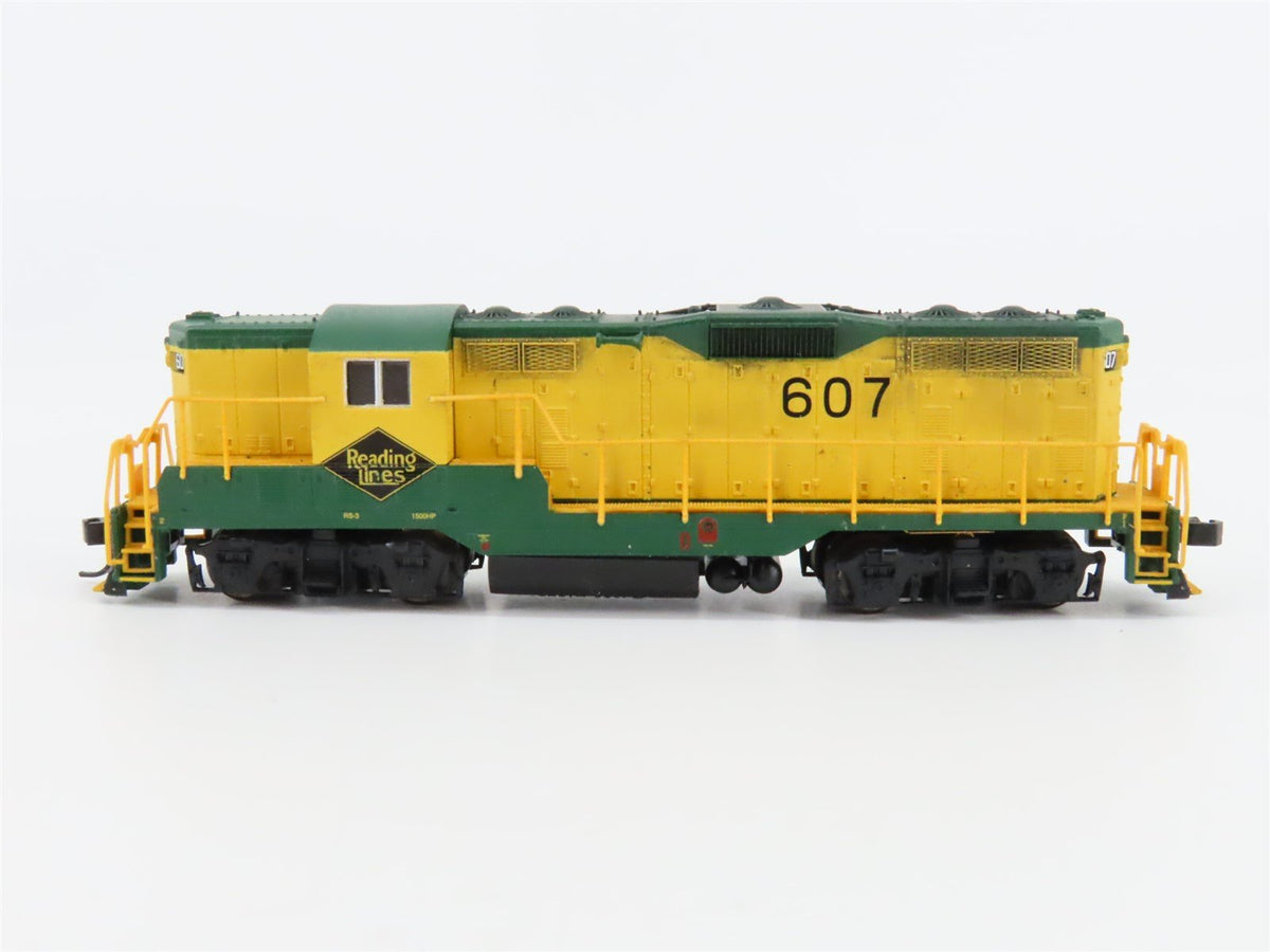 N Scale Atlas RDG Reading Lines EMD GP7 Diesel #607 - Custom Weathered