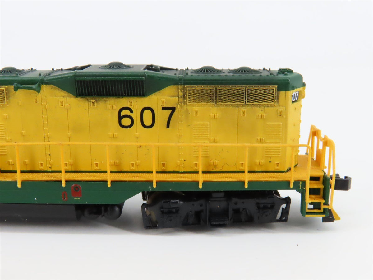 N Scale Atlas RDG Reading Lines EMD GP7 Diesel #607 - Custom Weathered