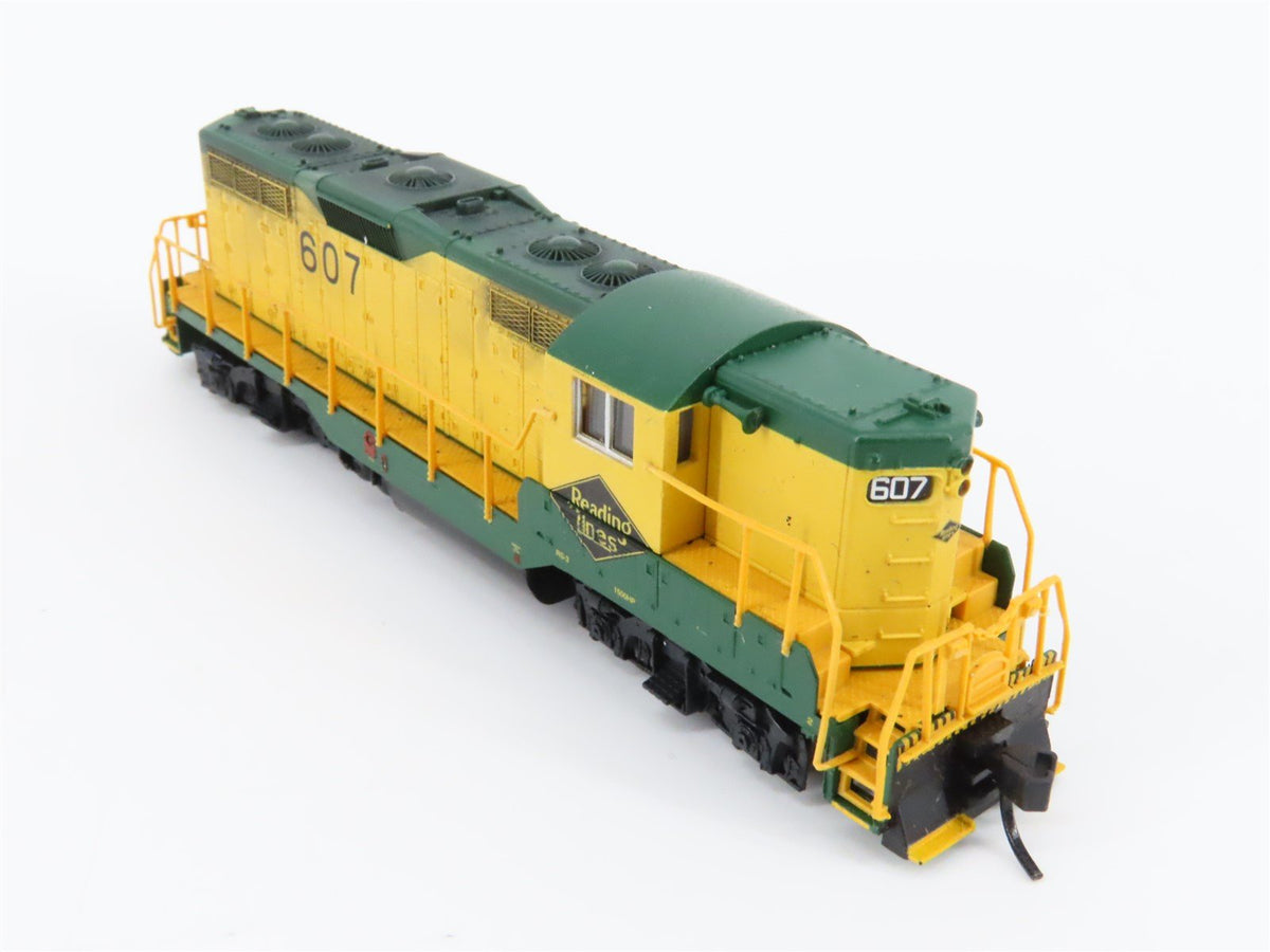 N Scale Atlas RDG Reading Lines EMD GP7 Diesel #607 - Custom Weathered