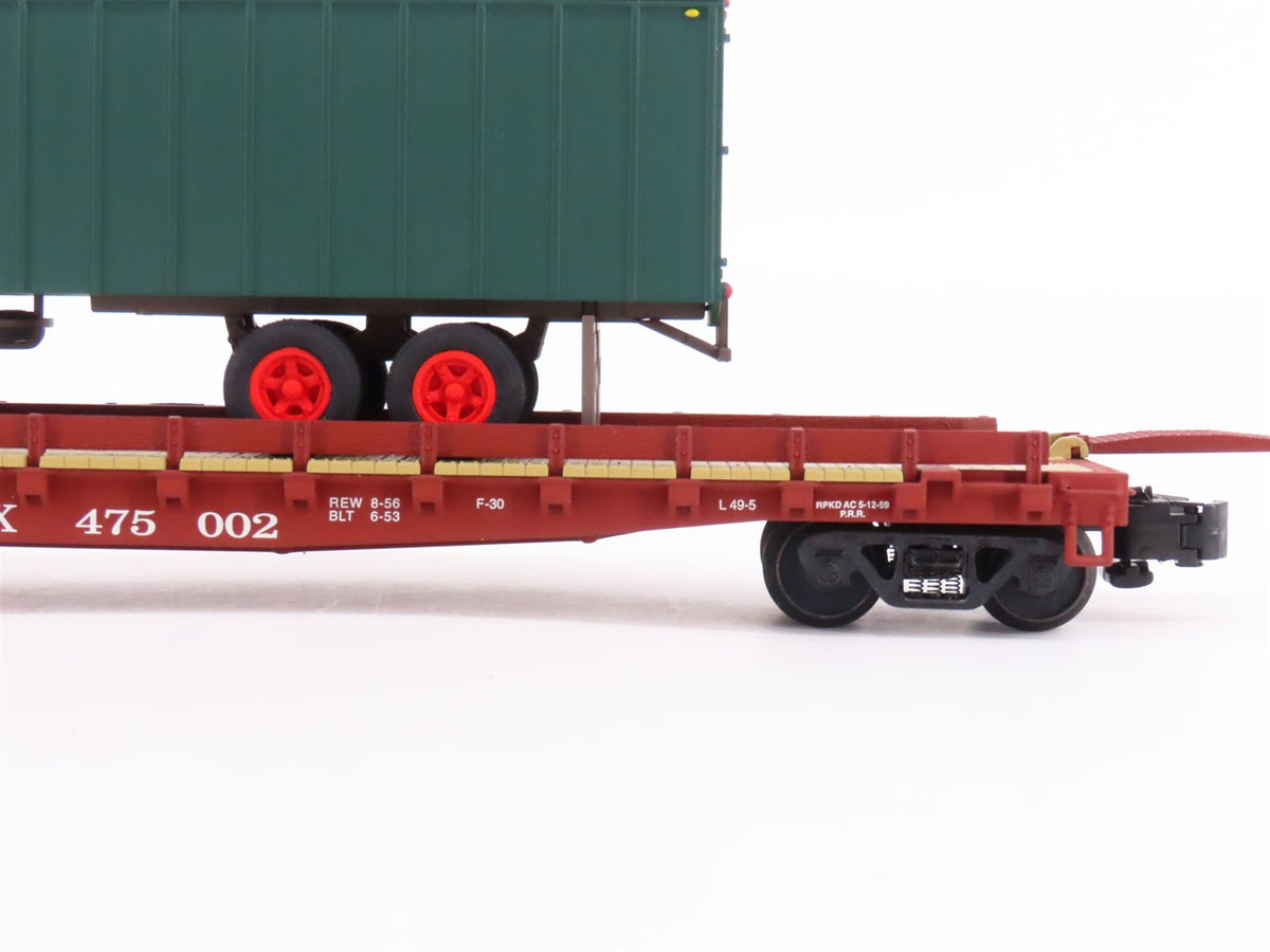 S Scale S-Helper Service Showcase Line TTX Flat Car #475002 w/ REA Trailer