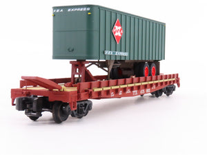 S Scale S-Helper Service Showcase Line TTX Flat Car #475002 w/ REA Trailer