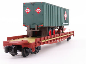 S Scale S-Helper Service Showcase Line TTX Flat Car #475002 w/ REA Trailer