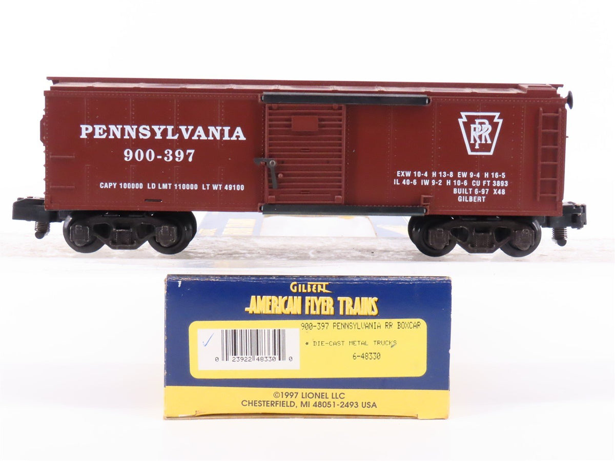 S Scale American Flyer 6-48330 PRR Pennsylvania 40&#39; Boxcar #900-397