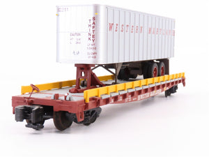 S Scale S-Helper Service Showcase Line 00310-6 WM Flat Car #7002 w/ Trailer