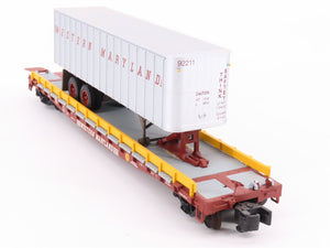 S Scale S-Helper Service Showcase Line 00310-6 WM Flat Car #7002 w/ Trailer