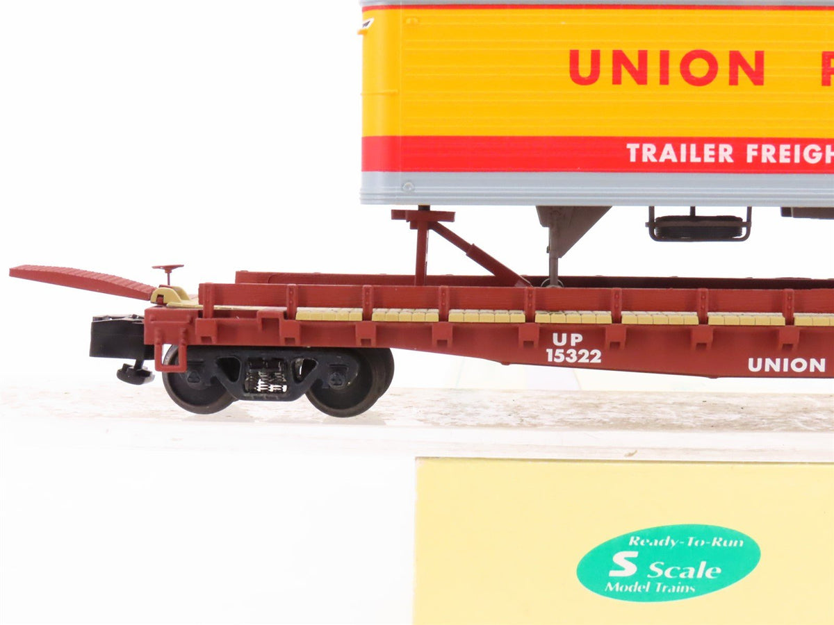 S Scale S-Helper Service Showcase Line 00185 UP Flat Car #15322 w/ Trailer