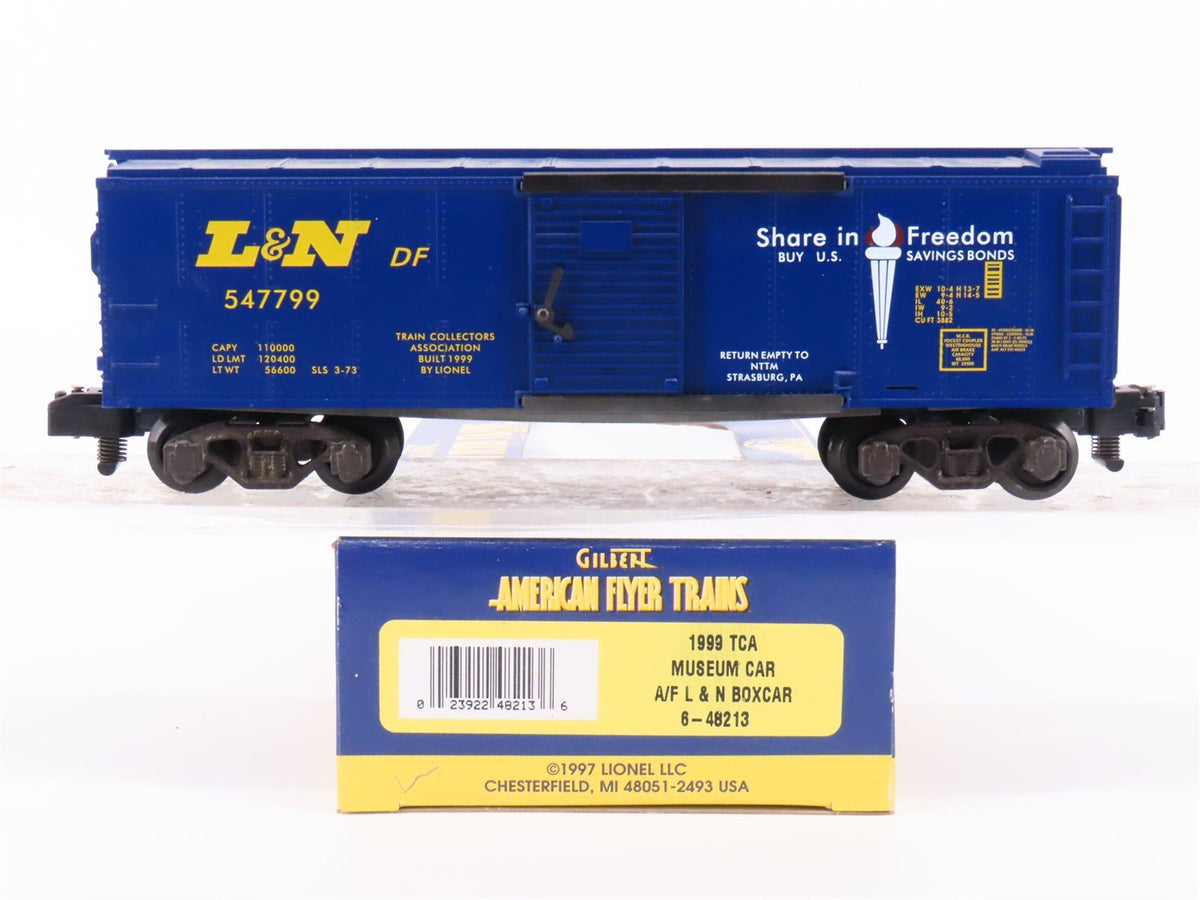 S Scale American Flyer 6-48213 L&amp;N Railway 1999 TCA Museum Boxcar #547799