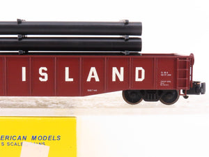 S Scale American Models 4432 RI Rock Island Railroad Gondola #8892 w/ Load