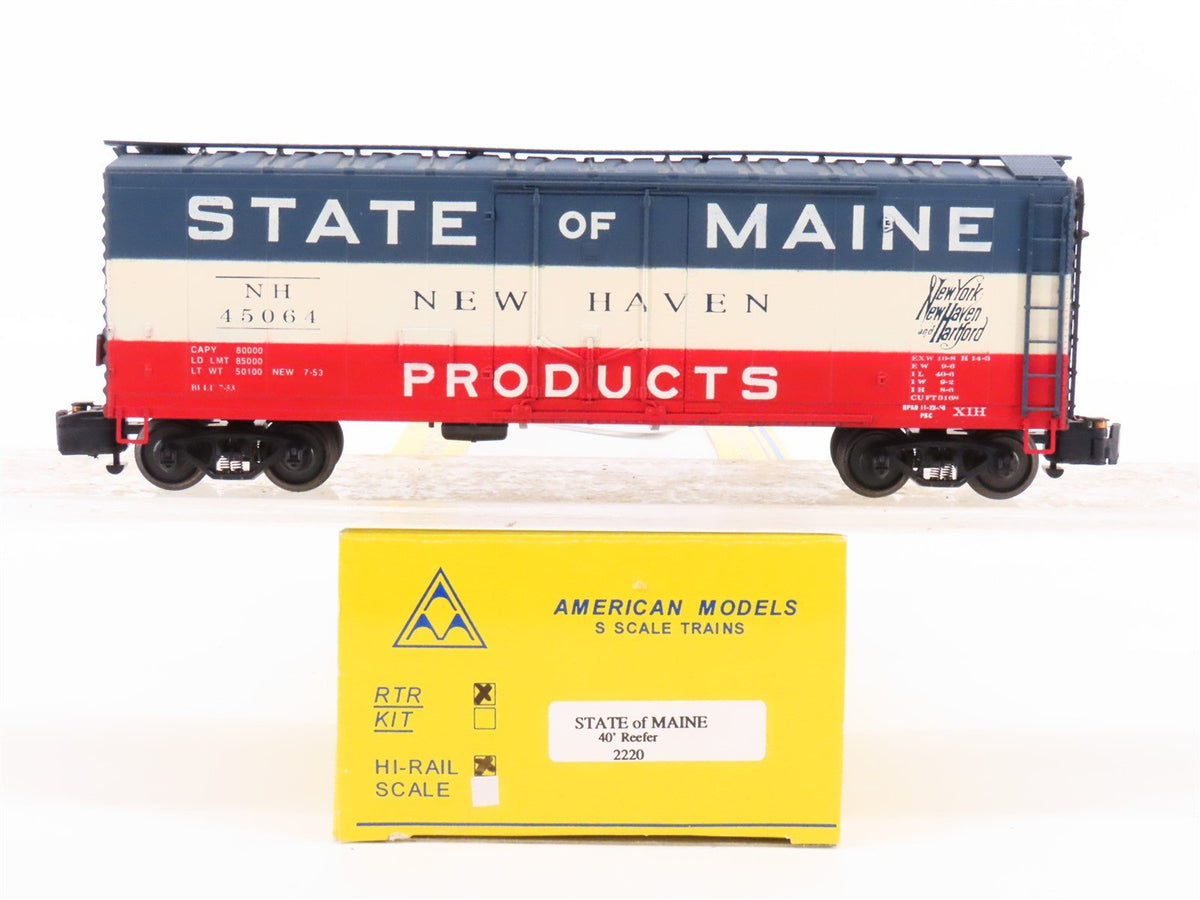 S Scale American Models 2220 State of Maine Railroad 40&#39; Reefer #45064