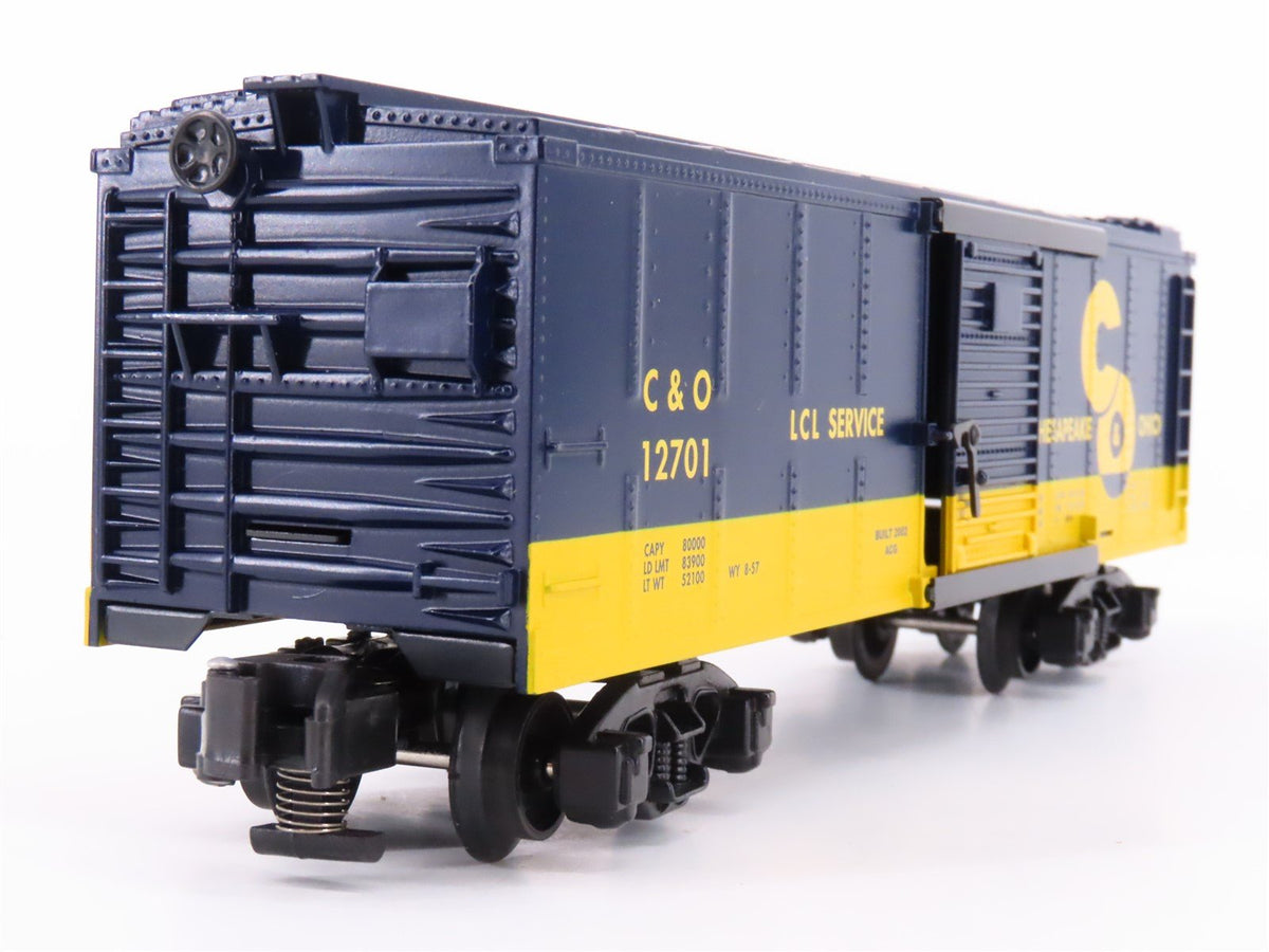 S Scale American Flyer 6-48347 C&amp;O Chesapeake &amp; Ohio Boxcar #12701