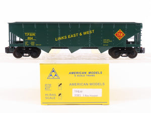 S Scale American Models 3381 TP&W Toledo, Peoria & Western 3-Bay Hopper #854