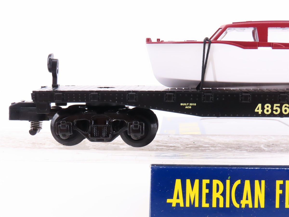 S Scale American Flyer 6-48561 Jersey Central Flatcar #48561 w/Boat Load