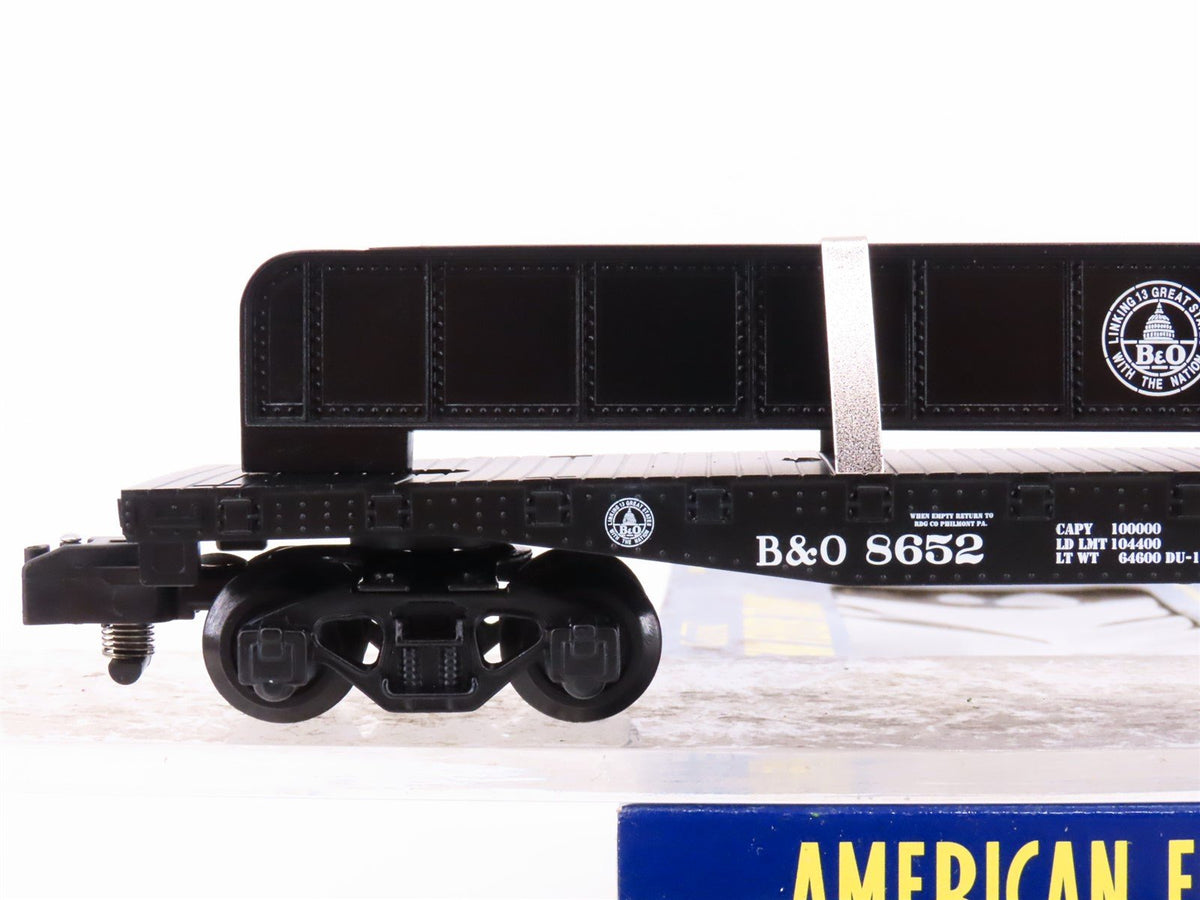 S Scale American Flyer 6-48540 B&amp;O Baltimore &amp; Ohio Flatcar #8652 w/Girder