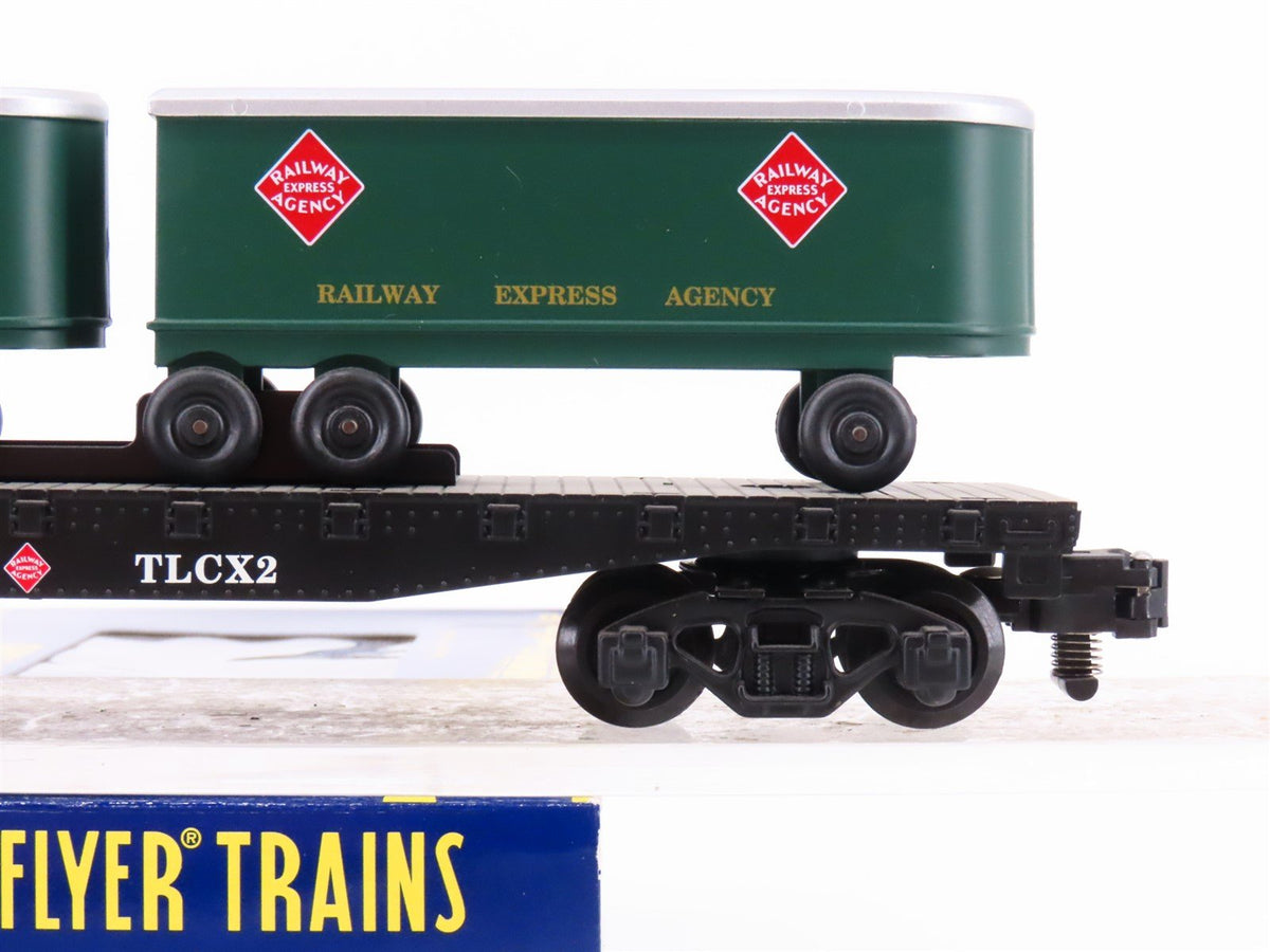 S Scale American Flyer 6-48539 REA Railway Express Flatcar #2 w/Trailers