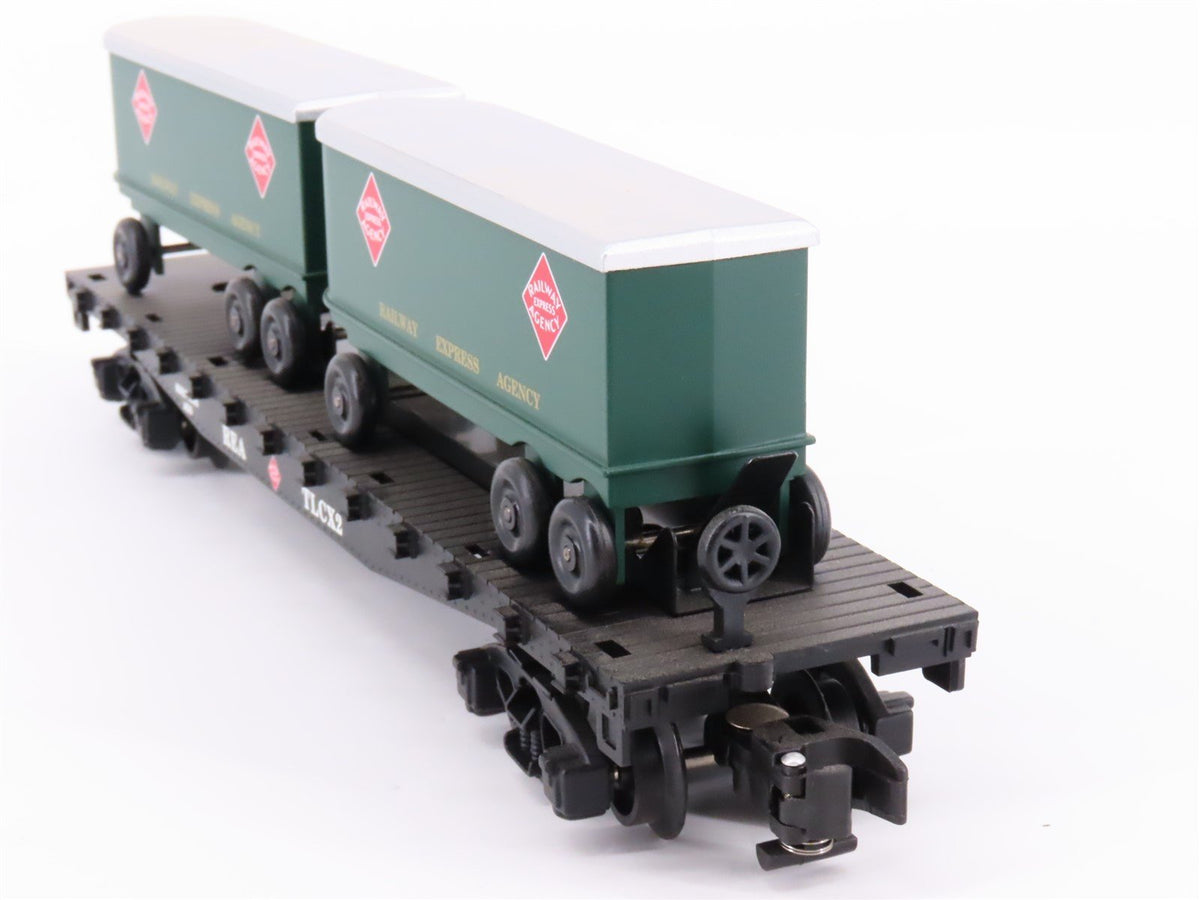 S Scale American Flyer 6-48539 REA Railway Express Flatcar #2 w/Trailers