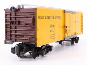 S Scale American Flyer 6-48814 FHIX Fruit Growers Express Reefer Car #40703