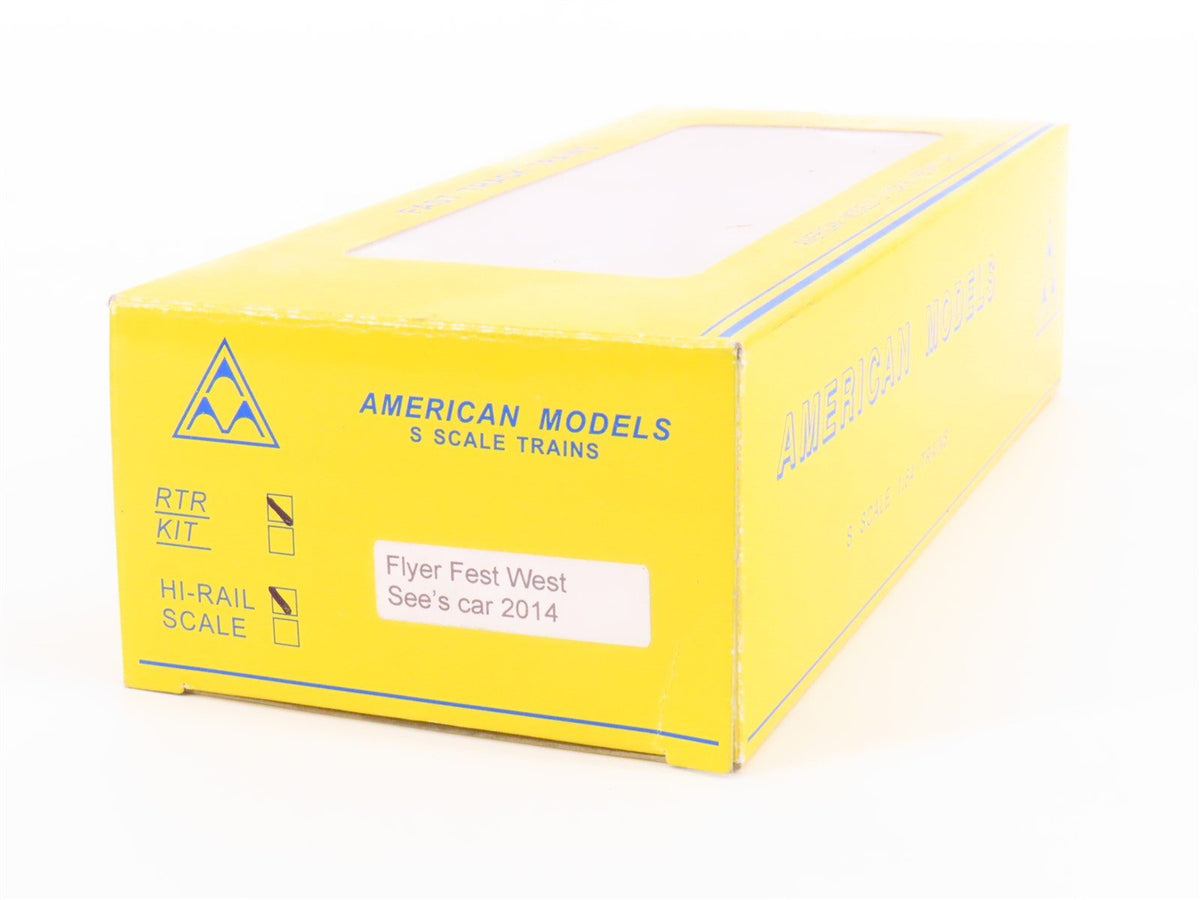 S Scale American Models 2014 Flyer Fest West SCE See&#39;s Candies Box Car #1854