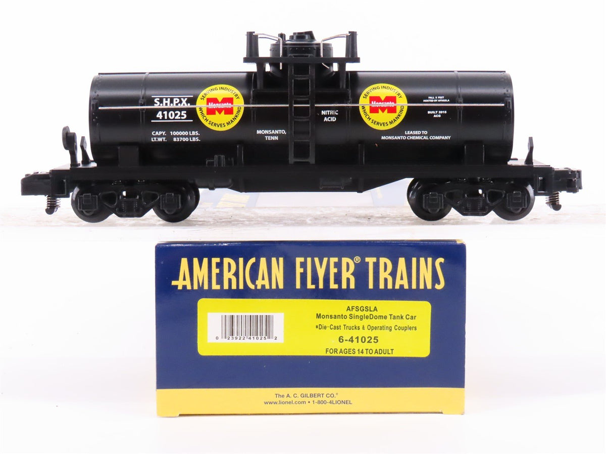 S Scale American Flyer 6-41025 SHPX Monsanto Single Dome Tankcar #41025