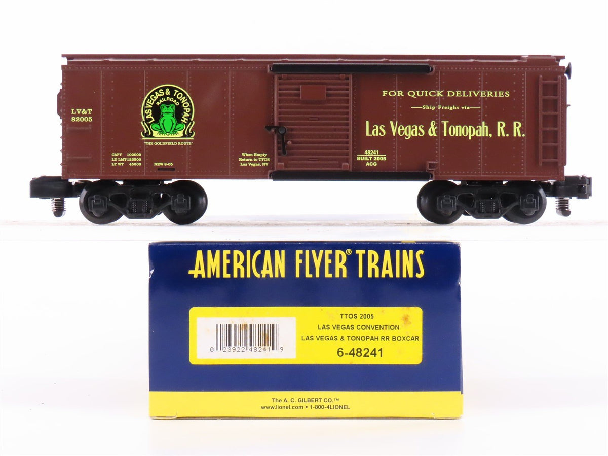 S Scale American Flyer 6-48241 Las Vegas &amp; Tonopah TTOS 2005 Boxcar #82005