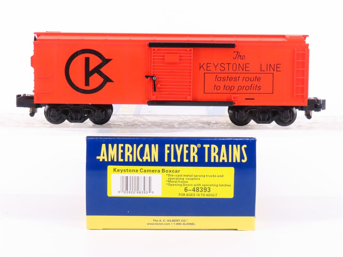 S Scale American Flyer 6-48393 Keystone Camera Boxcar &quot;The Keystone Line&quot;