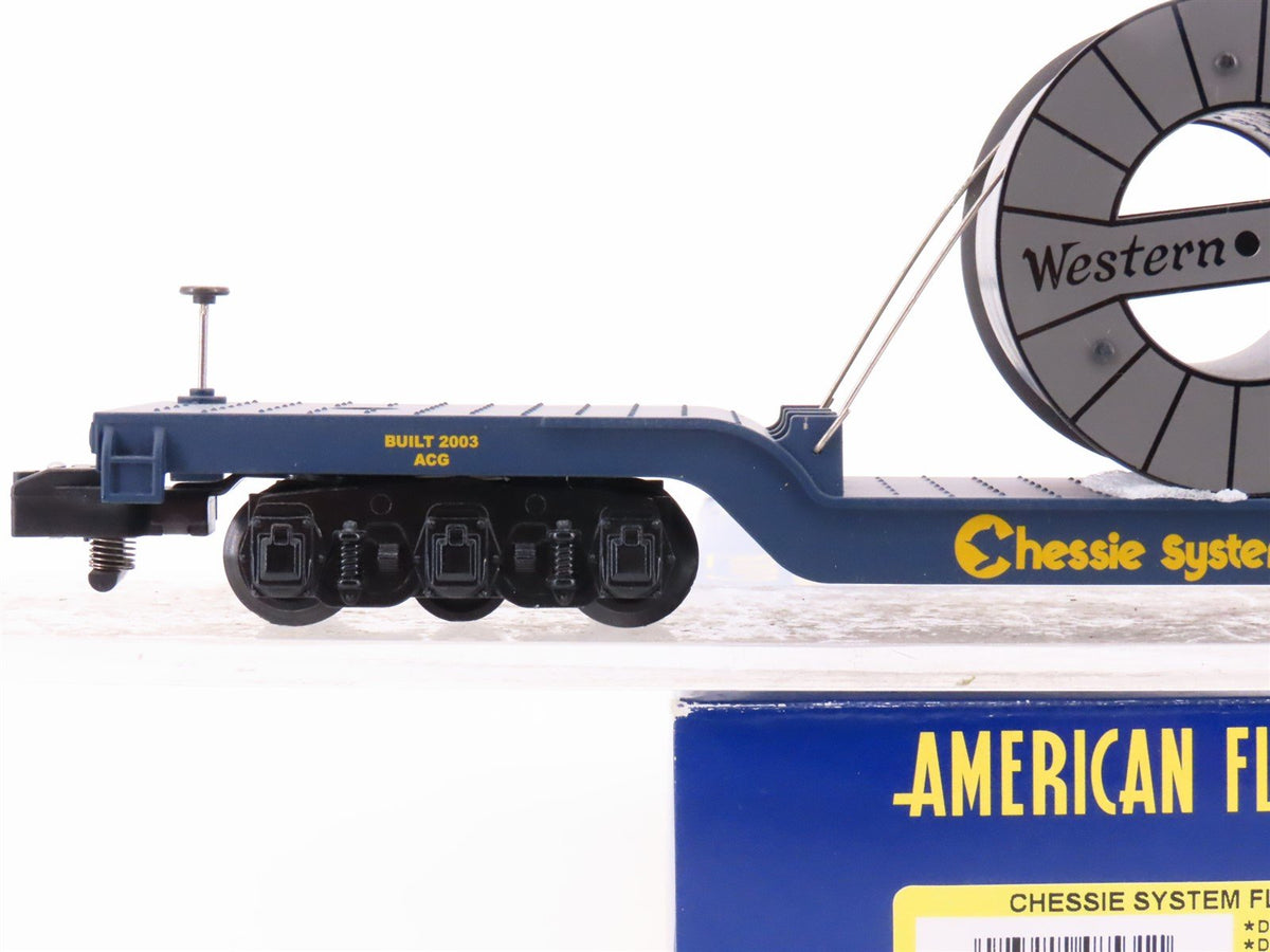 S Scale American Flyer 6-48531 Chessie System Flat Car #48531 w/ Cable Reel