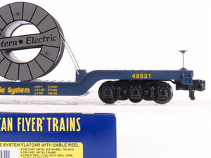 S Scale American Flyer 6-48531 Chessie System Flat Car #48531 w/ Cable Reel