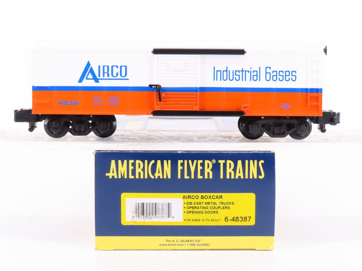 S Scale American Flyer 6-48387 Airco 40&#39; Boxcar #4838