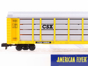 S Scale American Flyer 6-47931 TTGX CSX Railroad Auto Carrier #150640