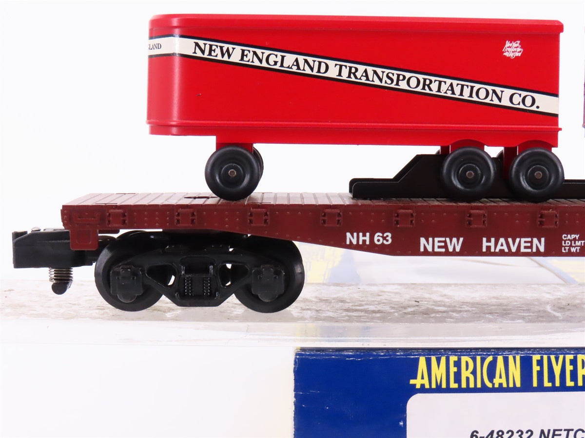 S Scale American Flyer 6-48232 NECTA 2003 New England TOFC Flatcar 63 w/Trailers