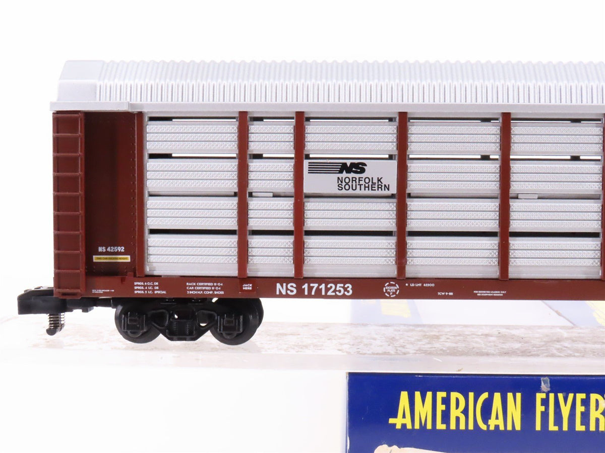 S Scale American Flyer 6-42592 NS Norfolk Southern Railroad Auto Carrier #171253