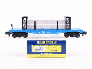 S Scale American Flyer 6-48535 GN Great Northern Bulkhead Flatcar #48535