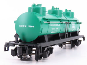 S Scale American Flyer 6-48438 SHPX Cities Services 3 Dome Tankcar #11800