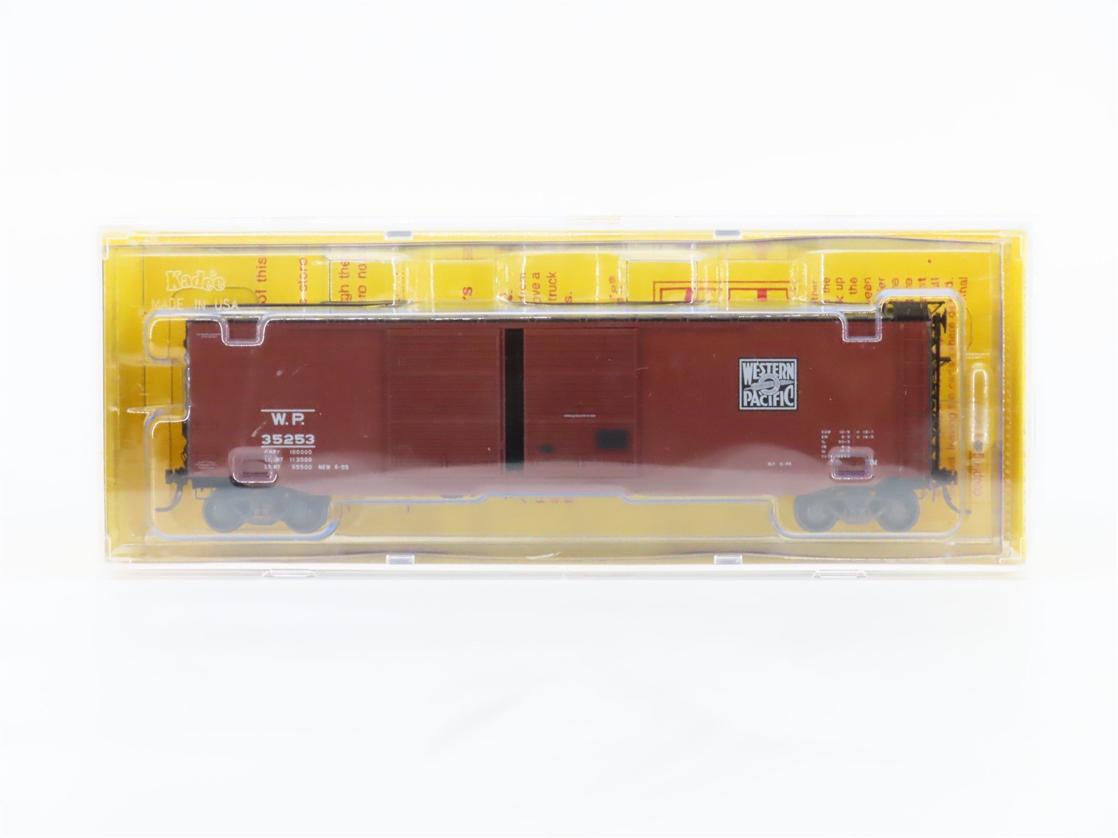 HO Scale Kadee 6507 WP Western Pacific 50' Double Door Box Car #35253 - Sealed