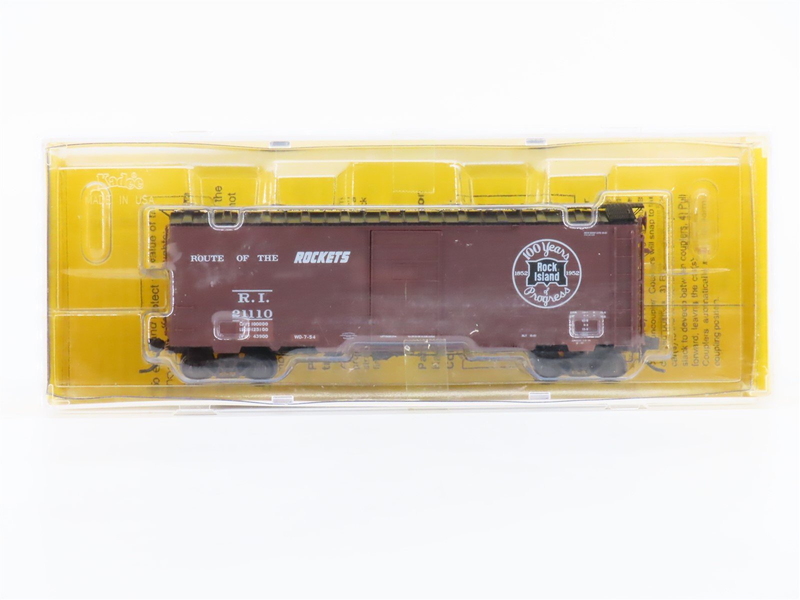 HO Scale Kadee 4020 RI Rock Island Railroad 40' Box Car #21110 - Sealed