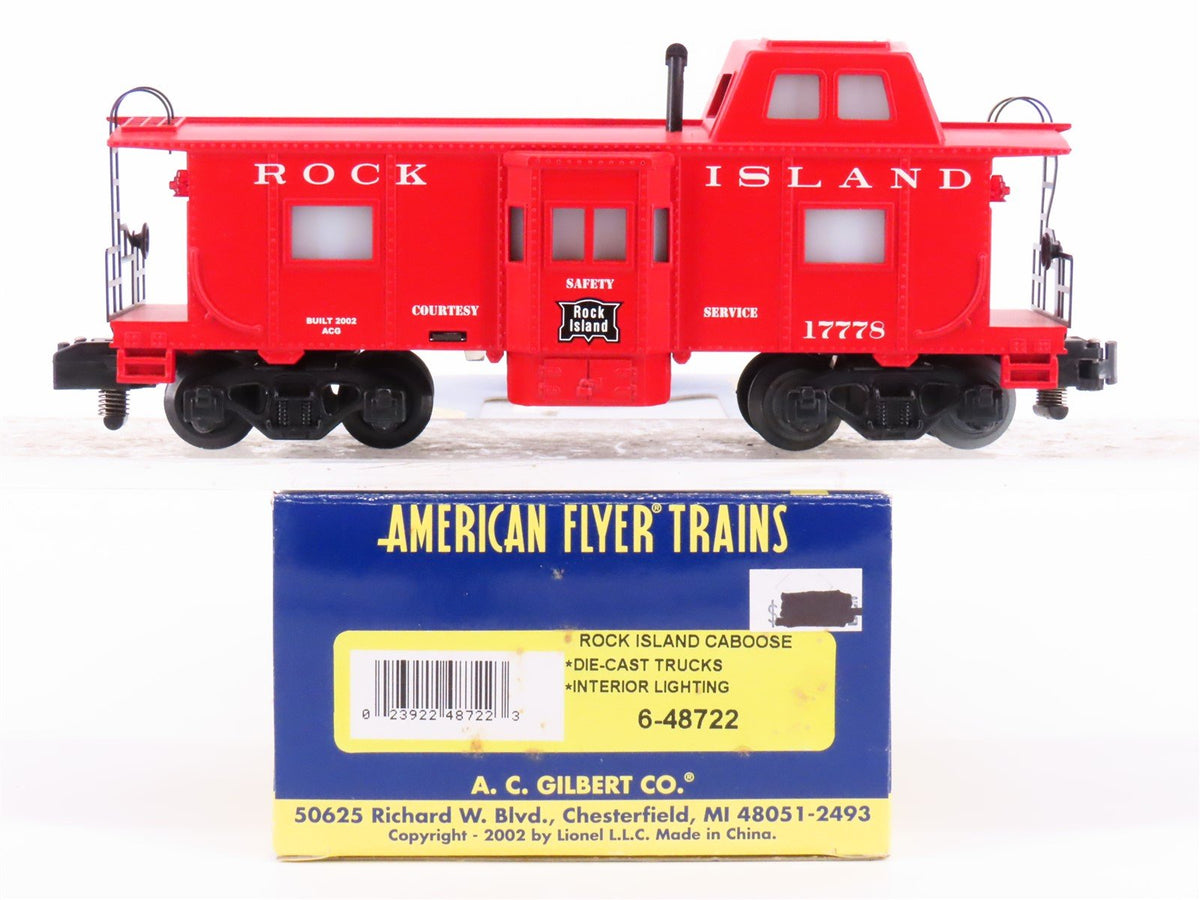 S Scale American Flyer 6-48722 RI Rock Island Lighted Caboose #17778