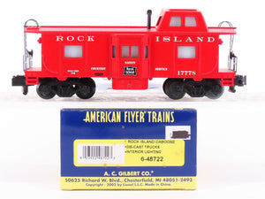 S Scale American Flyer 6-48722 RI Rock Island Lighted Caboose #17778