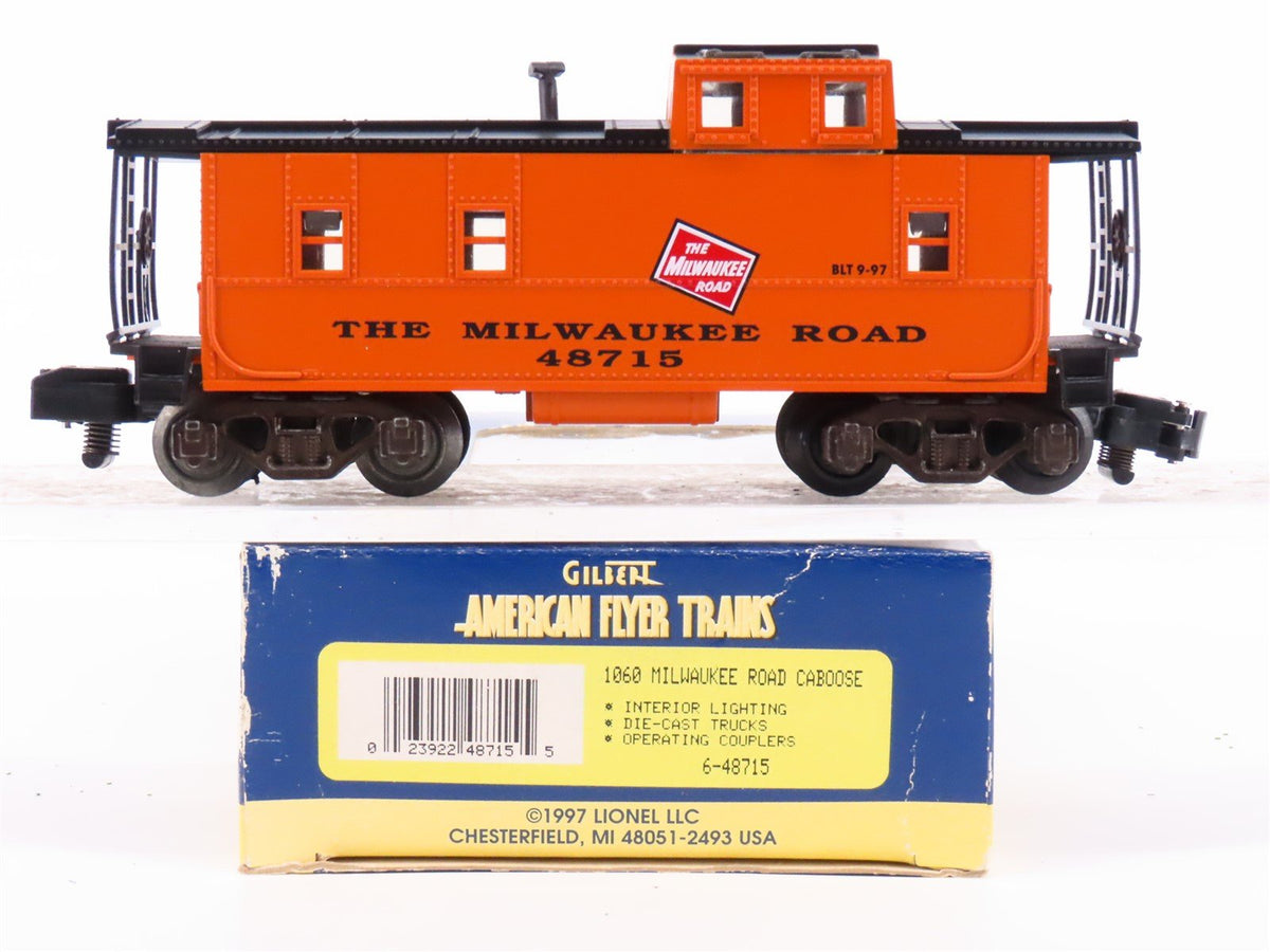 S Scale American Flyer 6-48715 MILW Milwaukee Road 1060 Caboose #48715