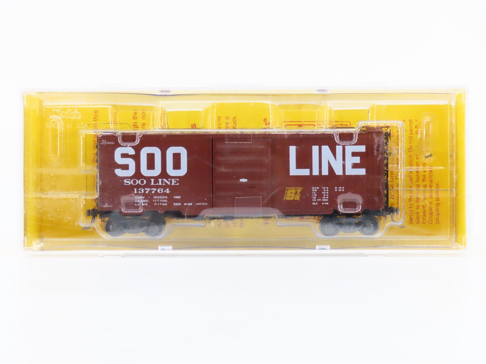 HO Scale Kadee 5250 SOO Line Railroad 40' Single Door Box Car #137764 - Sealed