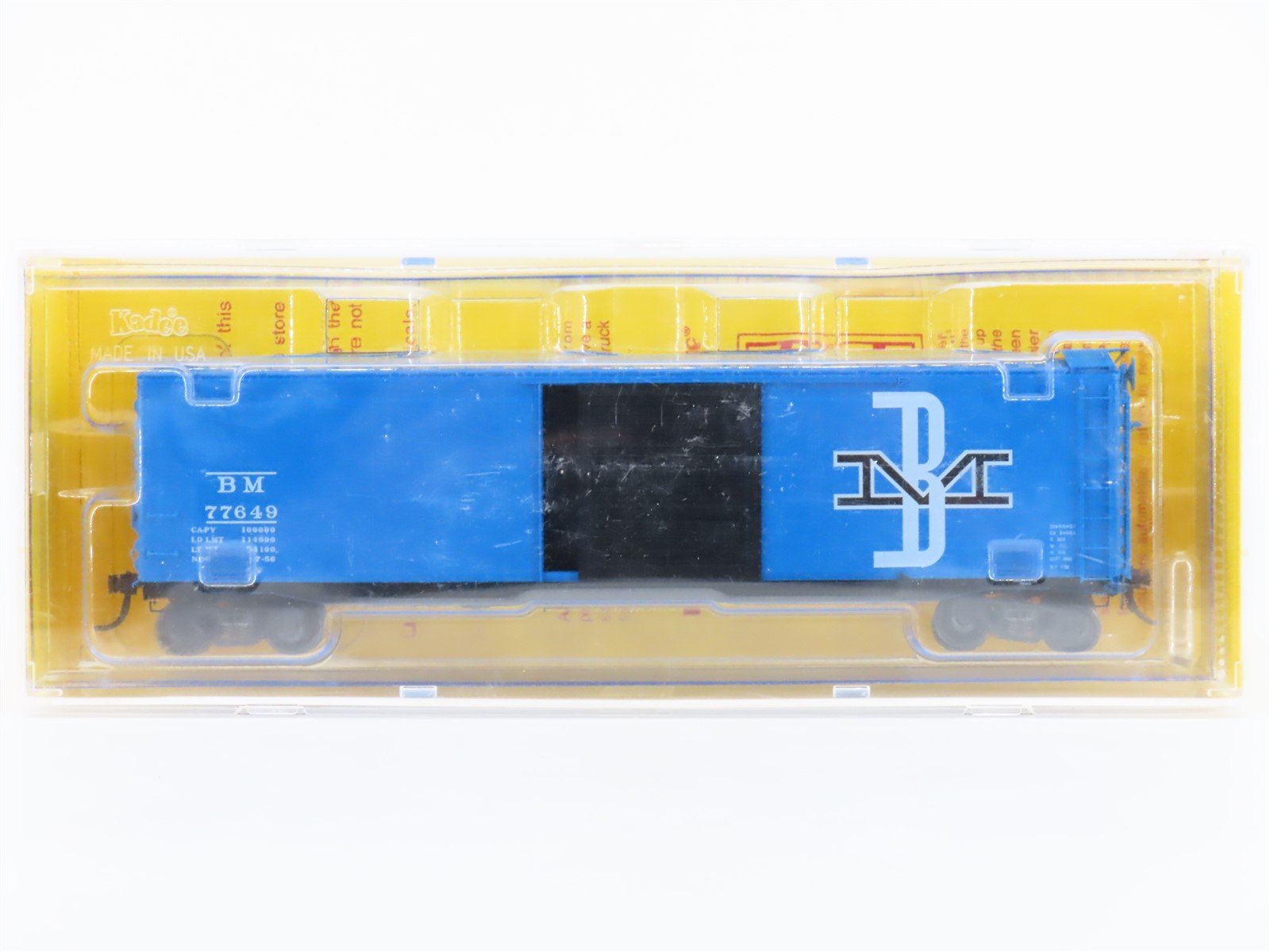 HO Scale Kadee 6015 BM Boston & Maine 50' Single Door Box Car #77649 - Sealed