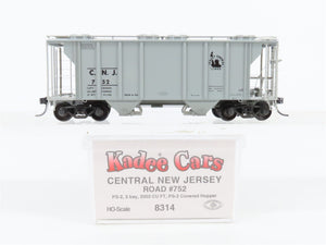 HO Scale Kadee 8314 CNJ Jersey Central Lines 2-Bay Covered Hopper #752