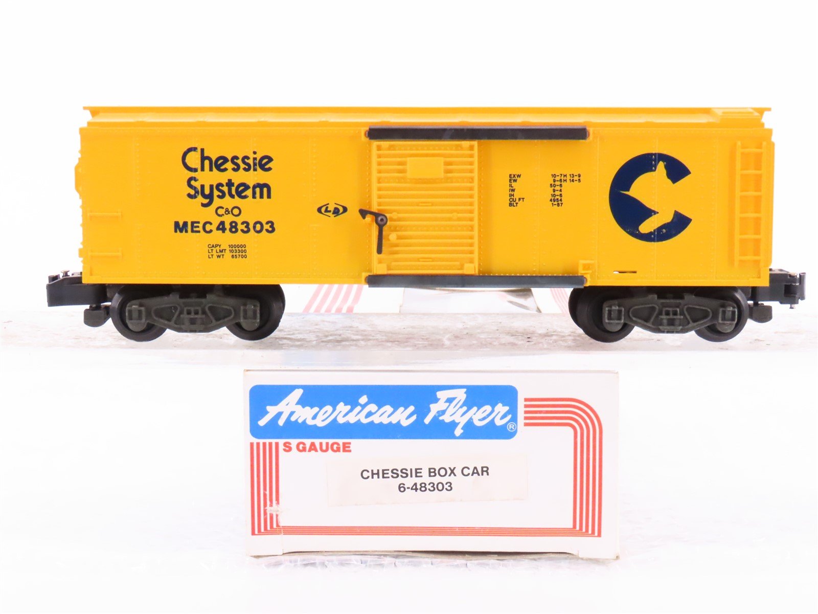 S Scale American Flyer 6-48303 C&O/MEC Chessie 40' Boxcar #48303