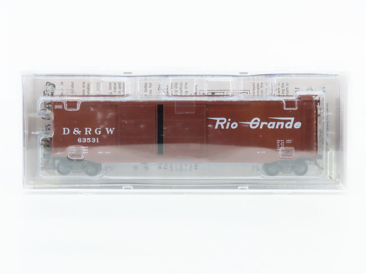 HO Scale Kadee 6722 D&amp;RGW Rio Grande 50&#39; Single Door Box Car #63531 - Sealed