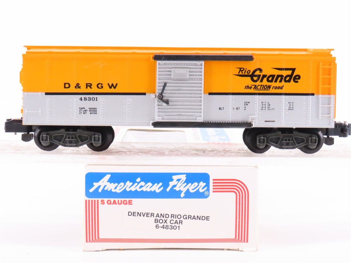 S Scale American Flyer 6-48301 DRGW Rio Grande 40&#39; Boxcar #48301