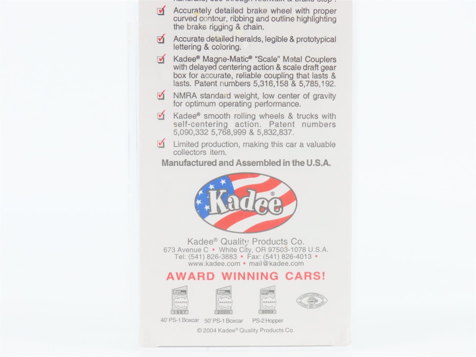 HO Scale Kadee 6018 GM&O Gulf Mobile & Ohio 50' Single Door Box Car #9775