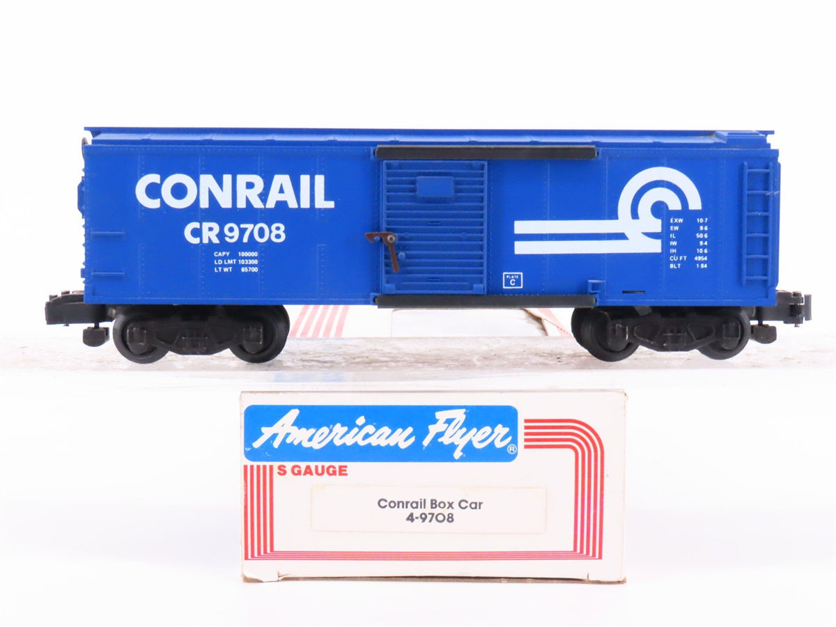 S Scale American Flyer 4-9708 CR Conrail 40&#39; Boxcar #9708